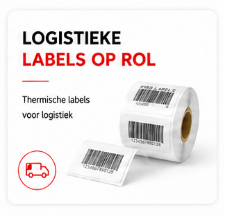 Logistieke labels op rol