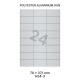 Silver Aluminium H 24-3 - 70x37.1mm