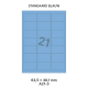 Standaard Blauw A 21-3 - 63.5x38.1mm