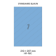 Standaard Blauw H 1-1SC - 210x297mm  