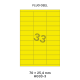 Fluo Geel HG 33-3 - 70x25.4mm 
