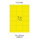 Fluo Geel HG 15-3 - 70x52mm  