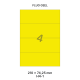 Fluo Geel H 4-1 - 210x74.25mm