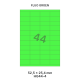 Fluo Groen HG 44-4 - 52.5x25.4mm