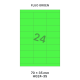 Fluo Groen HG 24-3S - 70x35mm  