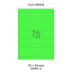 Fluo Groen HG 15-3 - 70x52mm  