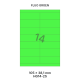 Fluo Groen HG 14-2S - 105x38.1mm