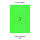 Fluo Groen H 3-1 - 210x99mm  