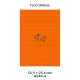 Fluo Oranje HG 44-4 - 52.5x25.4mm