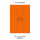 Fluo Oranje HG 33-3 - 70x25.4mm 
