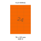 Fluo Oranje H 24-3 - 70x37.1mm