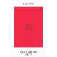 Fluo Rood A 21-3 - 63.5x38.1mm