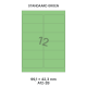 Standaard Groen A 12-2B - 99.1x42.3mm
