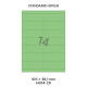 Standaard Groen HG 14-2S - 105x38.1mm