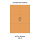 Standaard Oranje H 6-2 - 105x99mm  