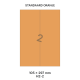 Standaard Oranje H 2-2 - 105x297mm  