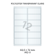 Polyester Transparant Gloss A 12-3 - 63.5x72mm 