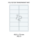 Polyester Transparant Mat A 12-3 - 63.5x72mm 
