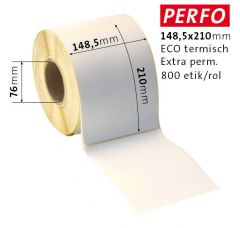 Labels op rol ft. 148,5 x 210mm Vellum extra permanent - 4 rollen x 800 etik/rol - Perfo - Kern 76mm