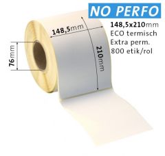 Labels op rol ft. 148,5 x 210mm Vellum extra permanent - 4 rollen x 800 etik/rol - Perfo - Kern 76mm