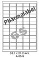 Pharmalabel A 65-5 - 38.1x21.2mm