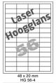 Laser Hoogglans HG 56-4 - 48x20mm  