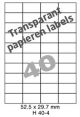 Papier Transparant Mat H 40-4 - 52.5x29.7mm