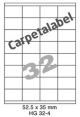Carpetlabel HG 32-4 - 52.5x35mm