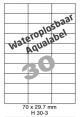 Wateroplosbaar H 30-3 - 70x29.7mm 
