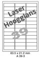 Laser Hoogglans A 39-3 - 63.5x21.2mm