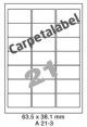 Carpetlabel A 21-3 - 63.5x38.1mm