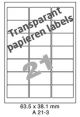 Papier Transparant Mat A 21-3 - 63.5x38.1mm