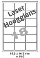 Laser Hoogglans A 18-3 - 63.5x46.6mm