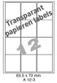 Papier Transparant Mat A 12-3 - 63.5x72mm 