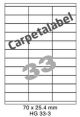 Carpetlabel HG 33-3 - 70x25.4mm 