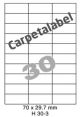 Carpetlabel H 30-3 - 70x29.7mm 
