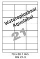 Wateroplosbaar HG 21-3 - 70x38.1mm
