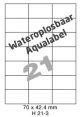 Wateroplosbaar H 21-3 - 70x42.4mm