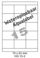 Wateroplosbaar HG 15-3 - 70x52mm  