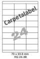 Carpetlabel HG 24-3B - 70x33.9mm 