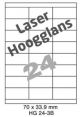 Laser Hoogglans HG 24-3B - 70x33.9mm 