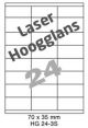 Laser Hoogglans HG 24-3S - 70x35mm  