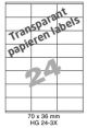 Papier Transparant Mat HG 24-3X - 70x36mm  
