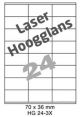 Laser Hoogglans HG 24-3X - 70x36mm  
