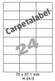 Carpetlabel H 24-3 - 70x37.1mm