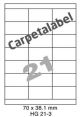 Carpetlabel HG 21-3 - 70x38.1mm