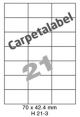Carpetlabel H 21-3 - 70x42.4mm