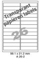 Papier Transparant Mat A 26-2 - 99.1x21.2mm