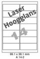 Laser Hoogglans A 14-2 - 99.1x38.1mm