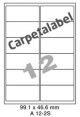 Carpetlabel A 12-2S - 99 1x46 6mm